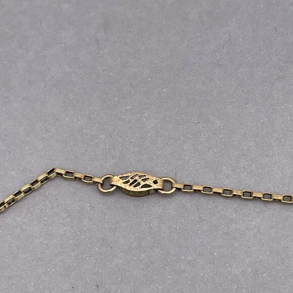 Vintage 12k 1/20 Gold Filled Three Flowers Crystal Pendants Box Chain Necklace - Picture 5 of 6